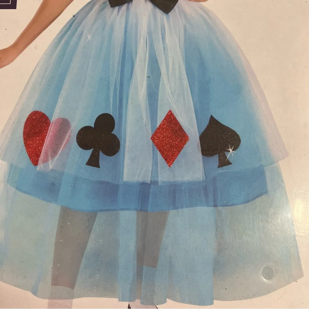 Alice In Wonderland costume dress child S 4-6 NEW Halloween Miss Wonderland